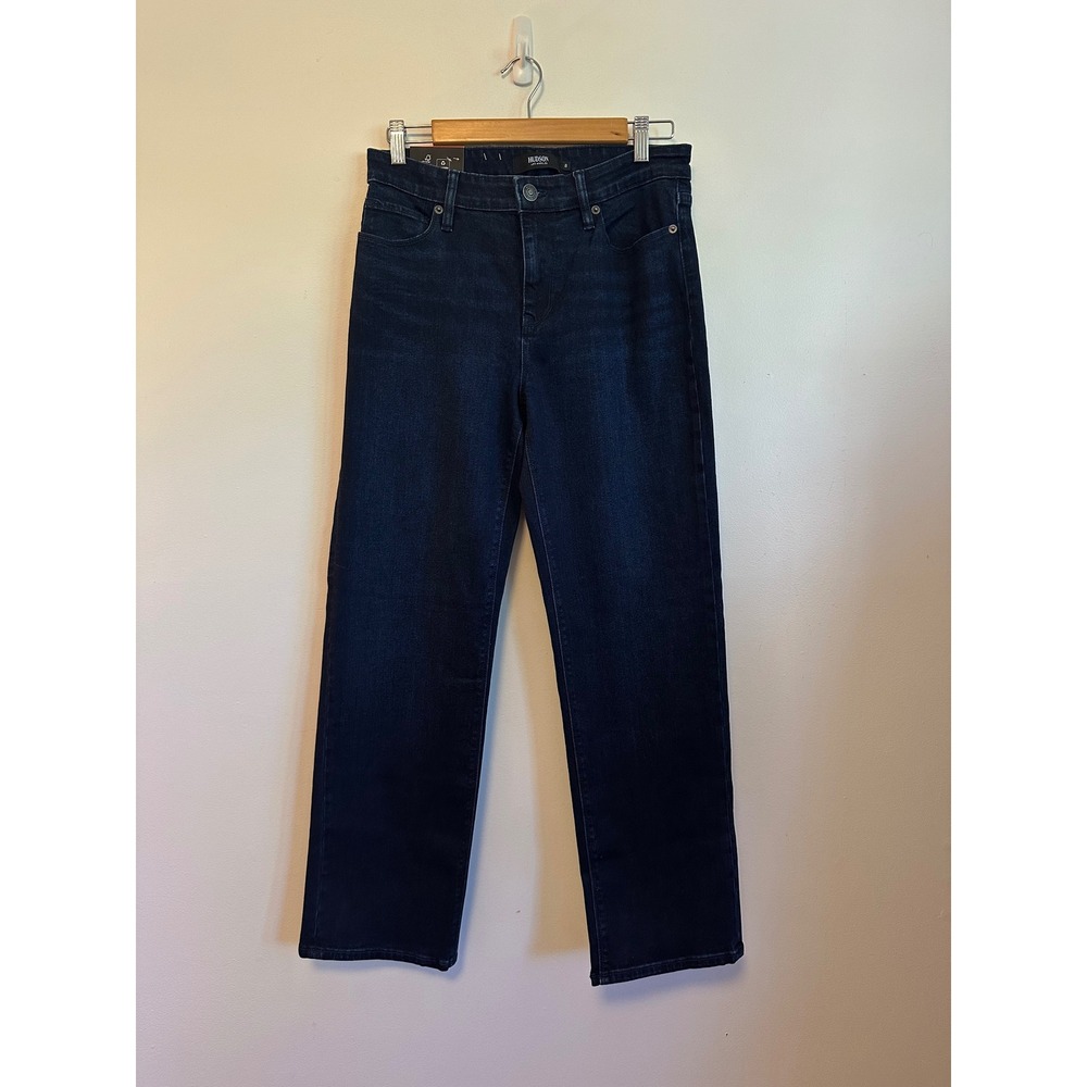 NWT Hudson Los Angeles Dark Indigo Straight Leg Stretch Jeans | Size 8